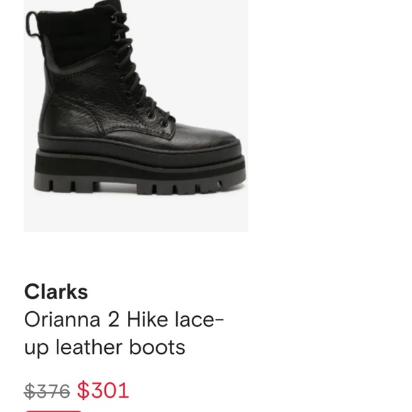 NWT-Clarks Leather Combat Boots - Picture 8 of 8